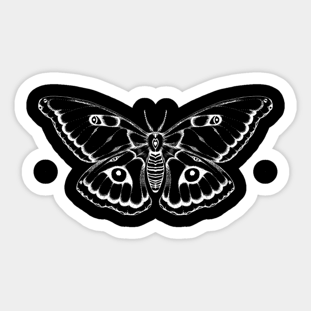 Jaguar Moth Sticker by Freja